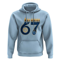 Funny 67 Hanukkah Hoodie Chanukah Menorah Dreidel Star Of David Six Seven Meme - Wonder Print Shop