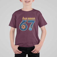 Funny 67 Hanukkah T Shirt For Kid Chanukah Menorah Dreidel Star Of David Six Seven Meme - Wonder Print Shop