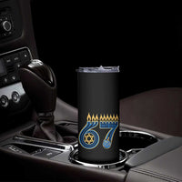 Funny 67 Hanukkah Skinny Tumbler Chanukah Menorah Dreidel Star Of David Six Seven Meme - Wonder Print Shop