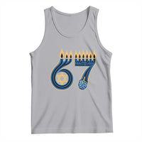Funny 67 Hanukkah Tank Top Chanukah Menorah Dreidel Star Of David Six Seven Meme - Wonder Print Shop