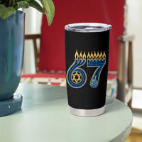 Funny 67 Hanukkah Tumbler Cup Chanukah Menorah Dreidel Star Of David Six Seven Meme - Wonder Print Shop