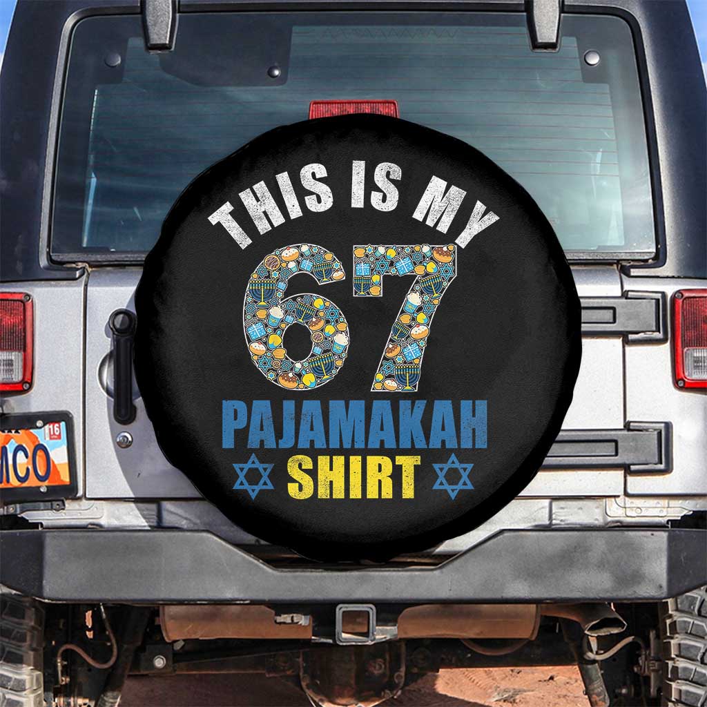 Funny 67 Hanukkah Spare Tire Cover This Is My 67 Pajamakah Gift - Wonder Print Shop