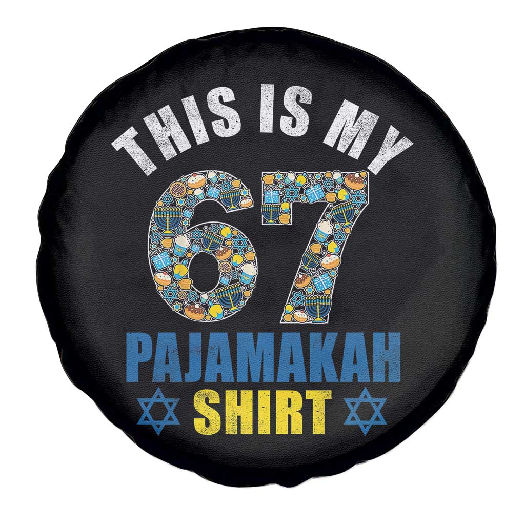 Funny 67 Hanukkah Spare Tire Cover This Is My 67 Pajamakah Gift - Wonder Print Shop