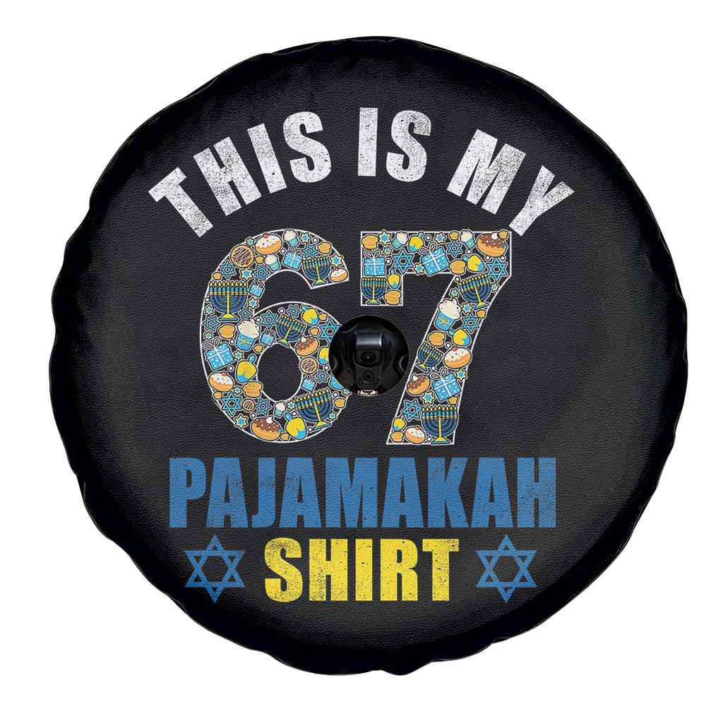 Funny 67 Hanukkah Spare Tire Cover This Is My 67 Pajamakah Gift - Wonder Print Shop