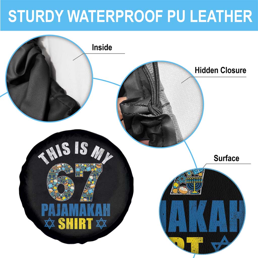 Funny 67 Hanukkah Spare Tire Cover This Is My 67 Pajamakah Gift - Wonder Print Shop