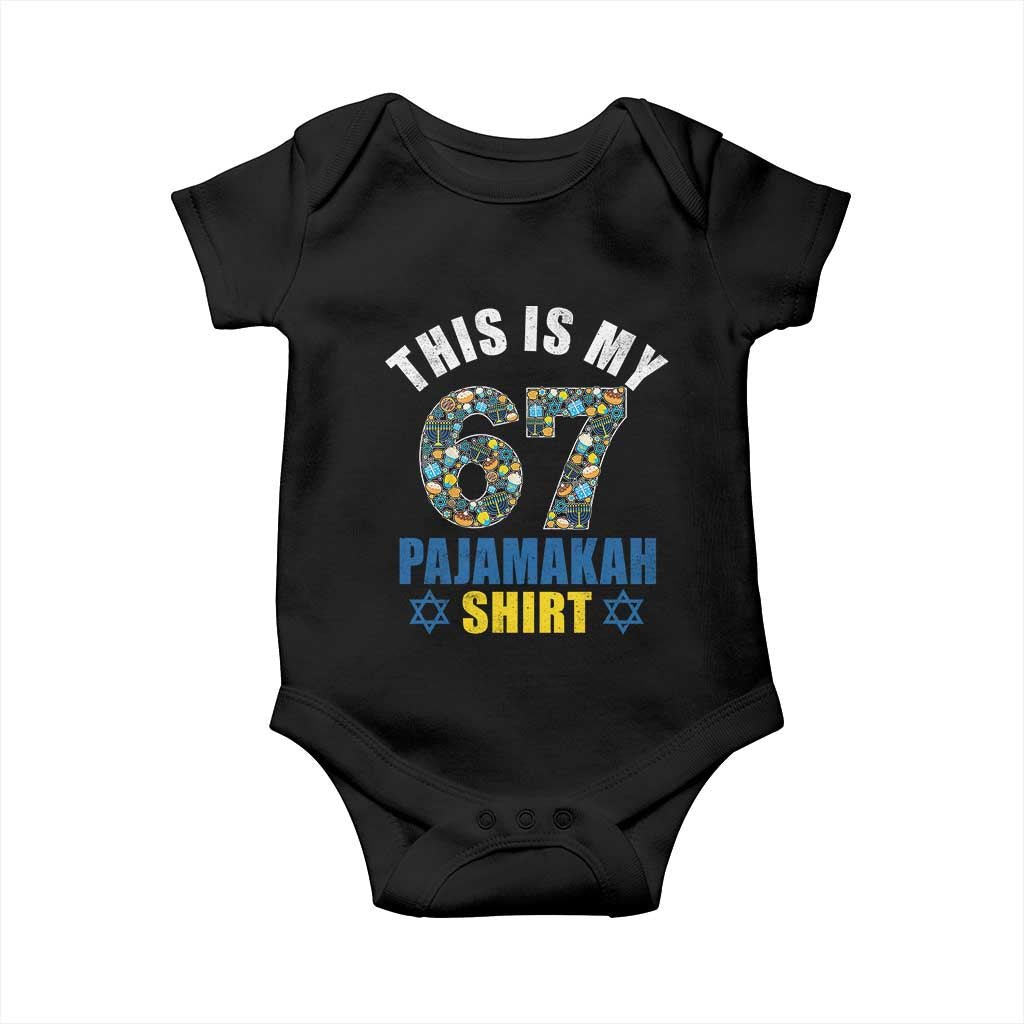 Funny 67 Hanukkah Baby Onesie This Is My 67 Pajamakah Gift - Wonder Print Shop