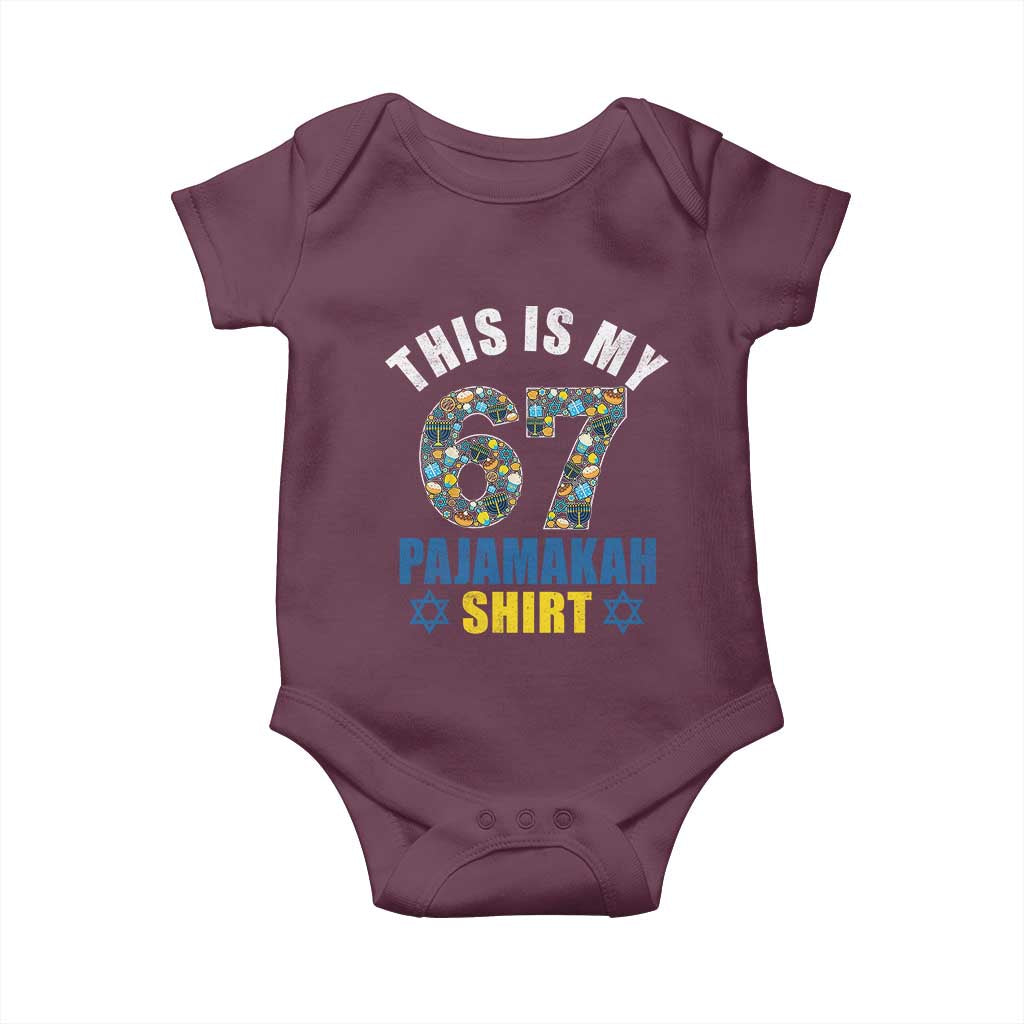 Funny 67 Hanukkah Baby Onesie This Is My 67 Pajamakah Gift - Wonder Print Shop