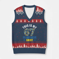Funny 67 Hanukkah V-Neck Knit Sweater Vest This Is My 67 Pajamakah Gift - Wonder Print Shop
