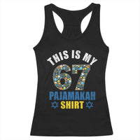 Funny 67 Hanukkah Racerback Tank Top This Is My 67 Pajamakah Gift - Wonder Print Shop