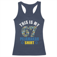 Funny 67 Hanukkah Racerback Tank Top This Is My 67 Pajamakah Gift - Wonder Print Shop