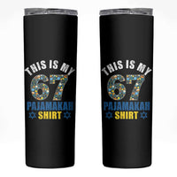Funny 67 Hanukkah Skinny Tumbler This Is My 67 Pajamakah Gift - Wonder Print Shop