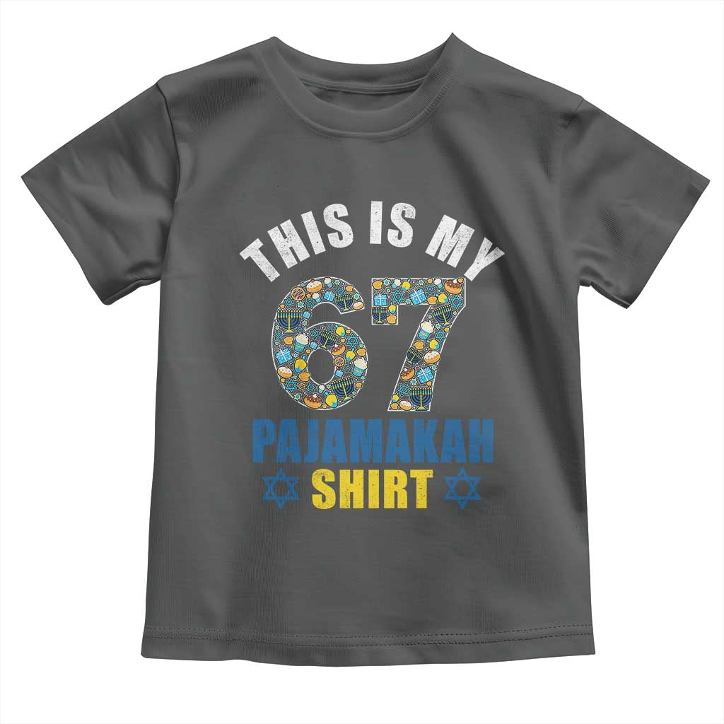 Funny 67 Hanukkah Toddler T Shirt This Is My 67 Pajamakah Gift - Wonder Print Shop
