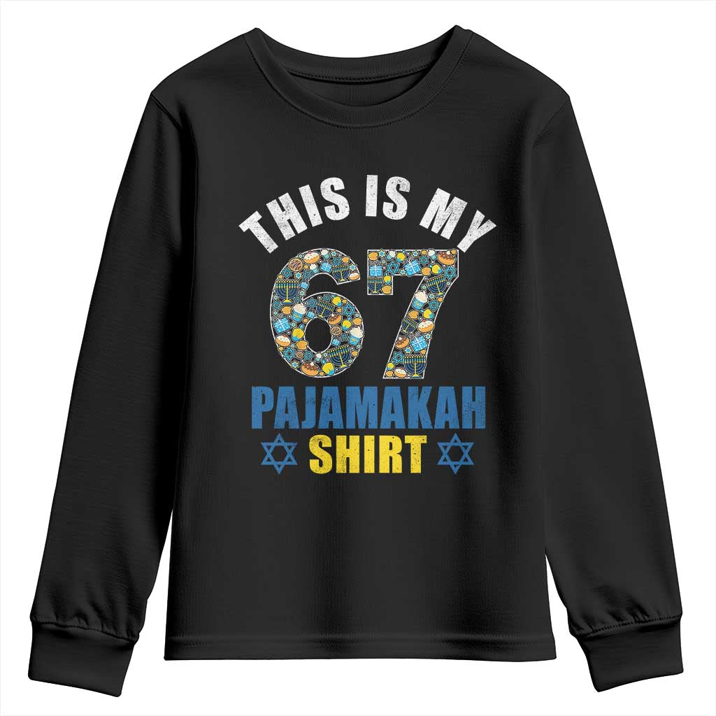 Funny 67 Hanukkah Youth Sweatshirt This Is My 67 Pajamakah Gift - Wonder Print Shop