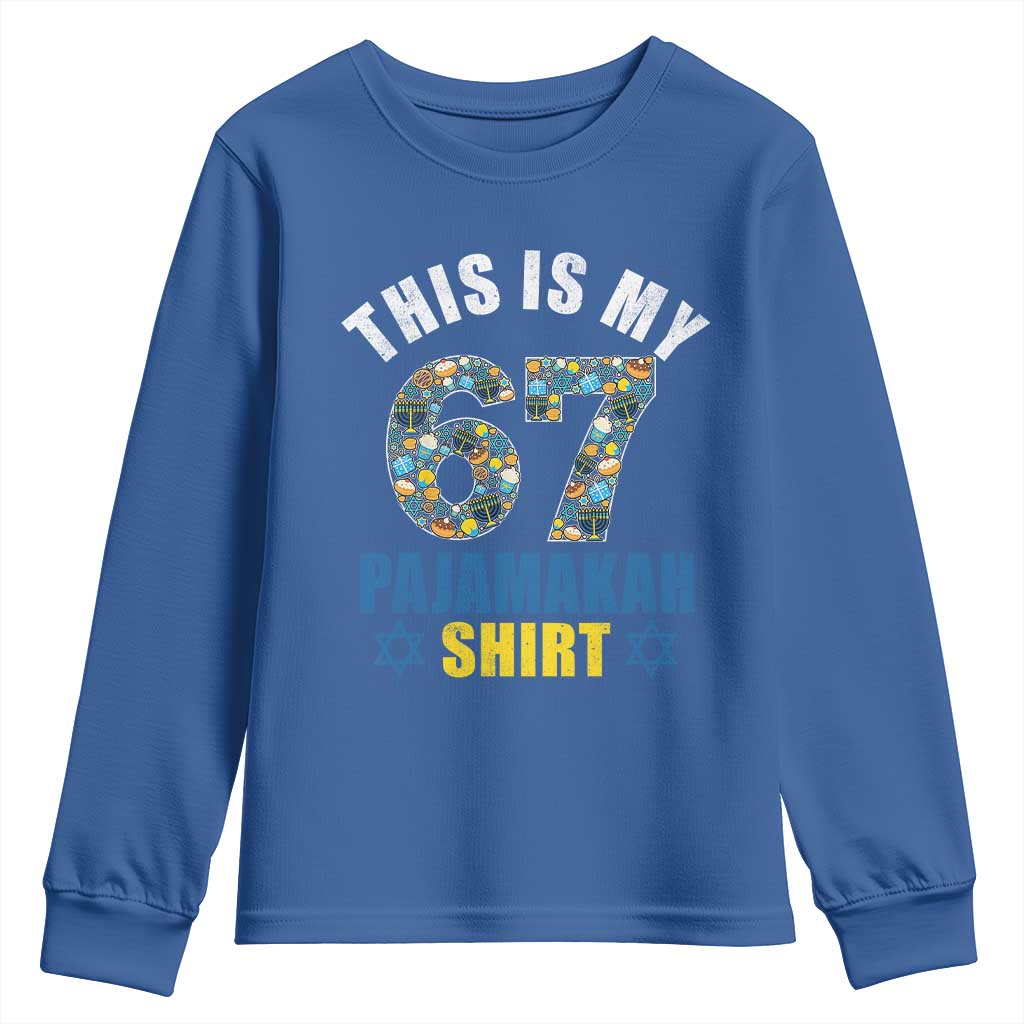 Funny 67 Hanukkah Youth Sweatshirt This Is My 67 Pajamakah Gift - Wonder Print Shop