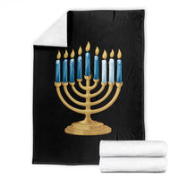 Funny 67 Hanukkah Throw Blanket Chanukah Menorah Sixth Seventh Night - Wonder Print Shop