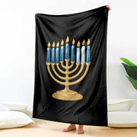 Funny 67 Hanukkah Throw Blanket Chanukah Menorah Sixth Seventh Night - Wonder Print Shop
