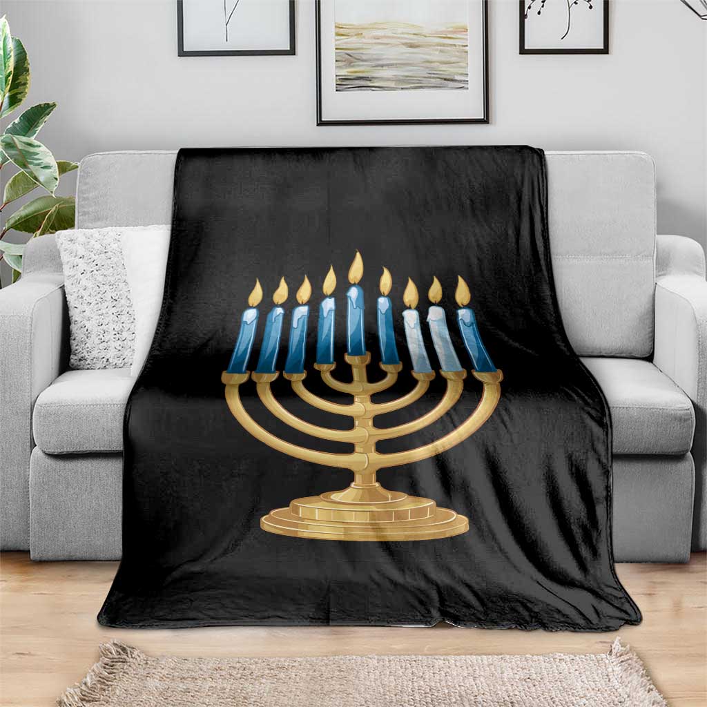 Funny 67 Hanukkah Throw Blanket Chanukah Menorah Sixth Seventh Night - Wonder Print Shop