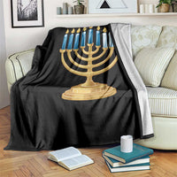 Funny 67 Hanukkah Throw Blanket Chanukah Menorah Sixth Seventh Night - Wonder Print Shop