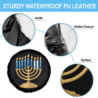 Funny 67 Hanukkah Spare Tire Cover Chanukah Menorah Sixth Seventh Night - Wonder Print Shop