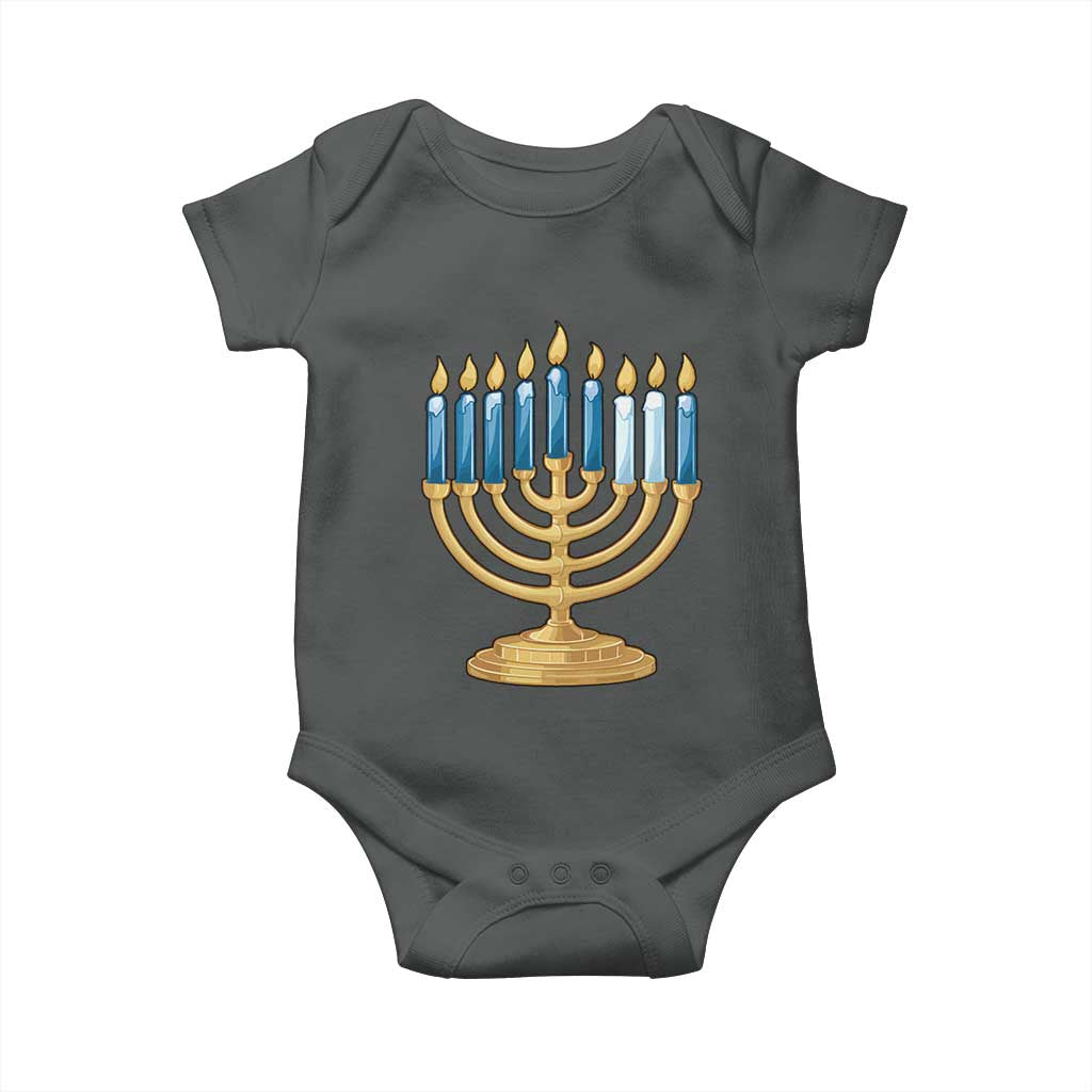 Funny 67 Hanukkah Baby Onesie Chanukah Menorah Sixth Seventh Night - Wonder Print Shop