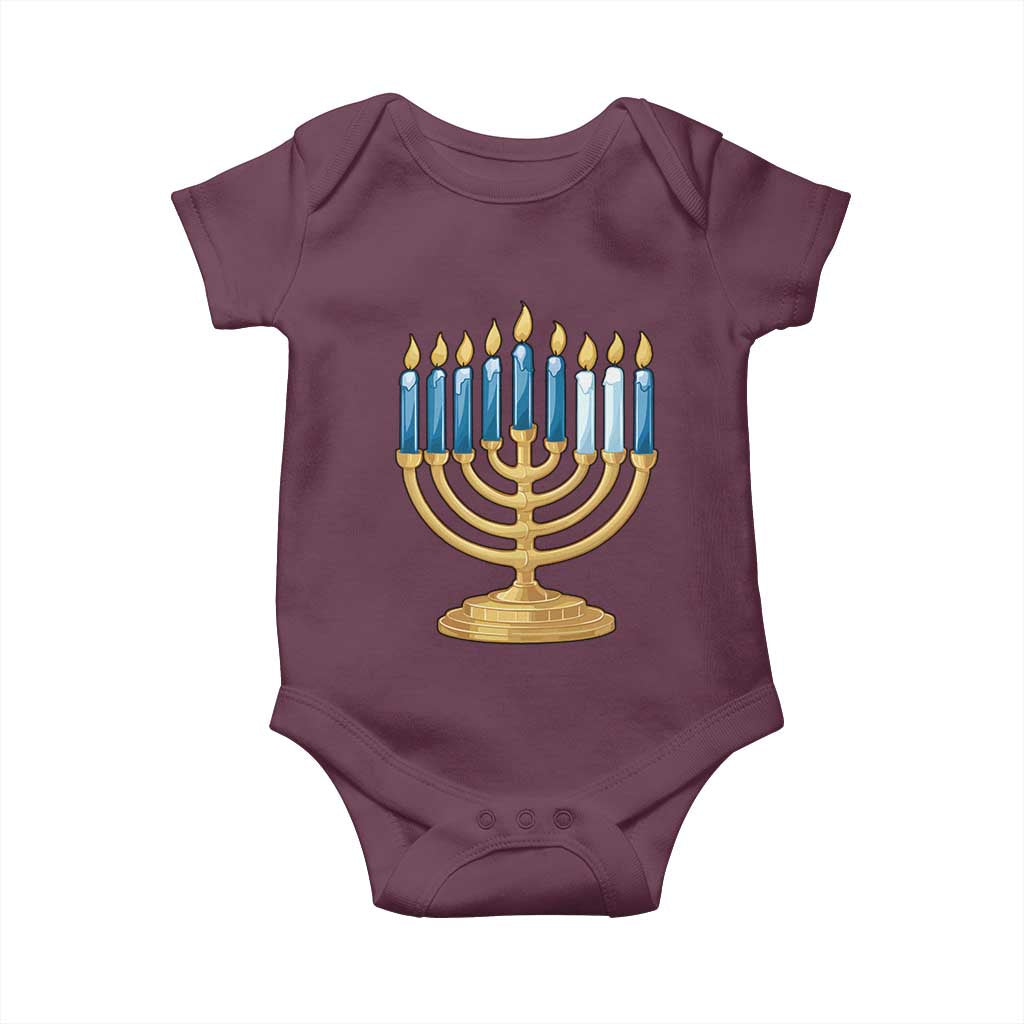 Funny 67 Hanukkah Baby Onesie Chanukah Menorah Sixth Seventh Night - Wonder Print Shop