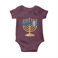 Funny 67 Hanukkah Baby Onesie Chanukah Menorah Sixth Seventh Night - Wonder Print Shop