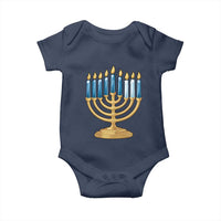 Funny 67 Hanukkah Baby Onesie Chanukah Menorah Sixth Seventh Night - Wonder Print Shop
