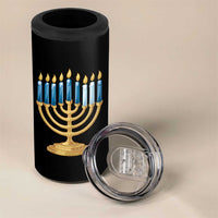 Funny 67 Hanukkah 4 in 1 Can Cooler Tumbler Chanukah Menorah Sixth Seventh Night - Wonder Print Shop