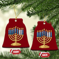 Funny 67 Hanukkah Ceramic Ornament Chanukah Menorah Sixth Seventh Night - Wonder Print Shop