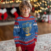 Funny 67 Chanukah Hanukkah Ugly Sweater Menorah Sixth Seventh Night - Wonder Print Shop