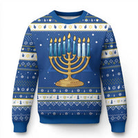 Funny 67 Chanukah Hanukkah Ugly Sweater Menorah Sixth Seventh Night - Wonder Print Shop