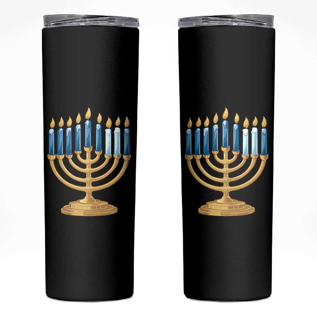 Funny 67 Hanukkah Skinny Tumbler Chanukah Menorah Sixth Seventh Night - Wonder Print Shop