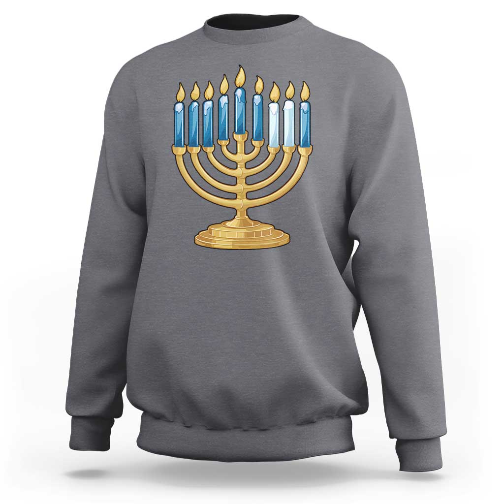 Funny 67 Hanukkah Sweatshirt Chanukah Menorah Sixth Seventh Night - Wonder Print Shop