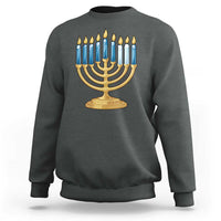Funny 67 Hanukkah Sweatshirt Chanukah Menorah Sixth Seventh Night - Wonder Print Shop