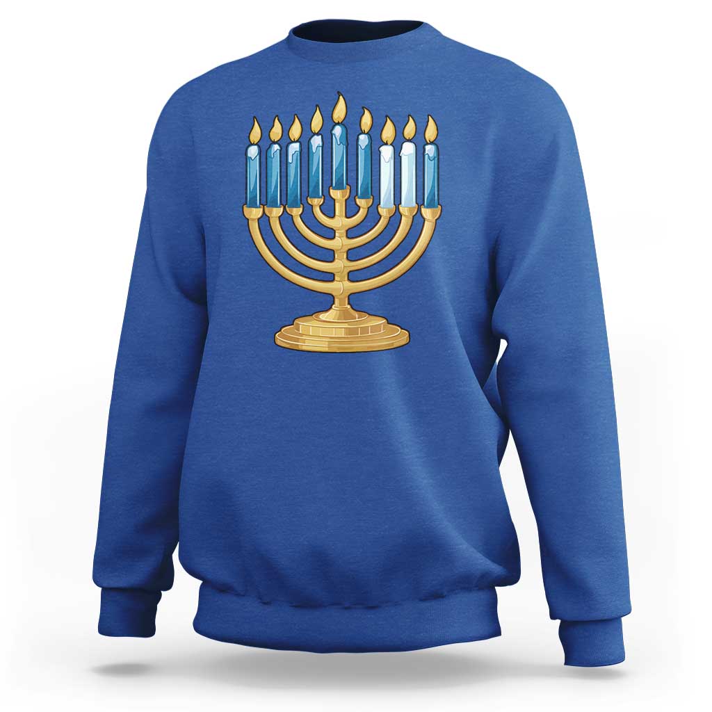 Funny 67 Hanukkah Sweatshirt Chanukah Menorah Sixth Seventh Night - Wonder Print Shop