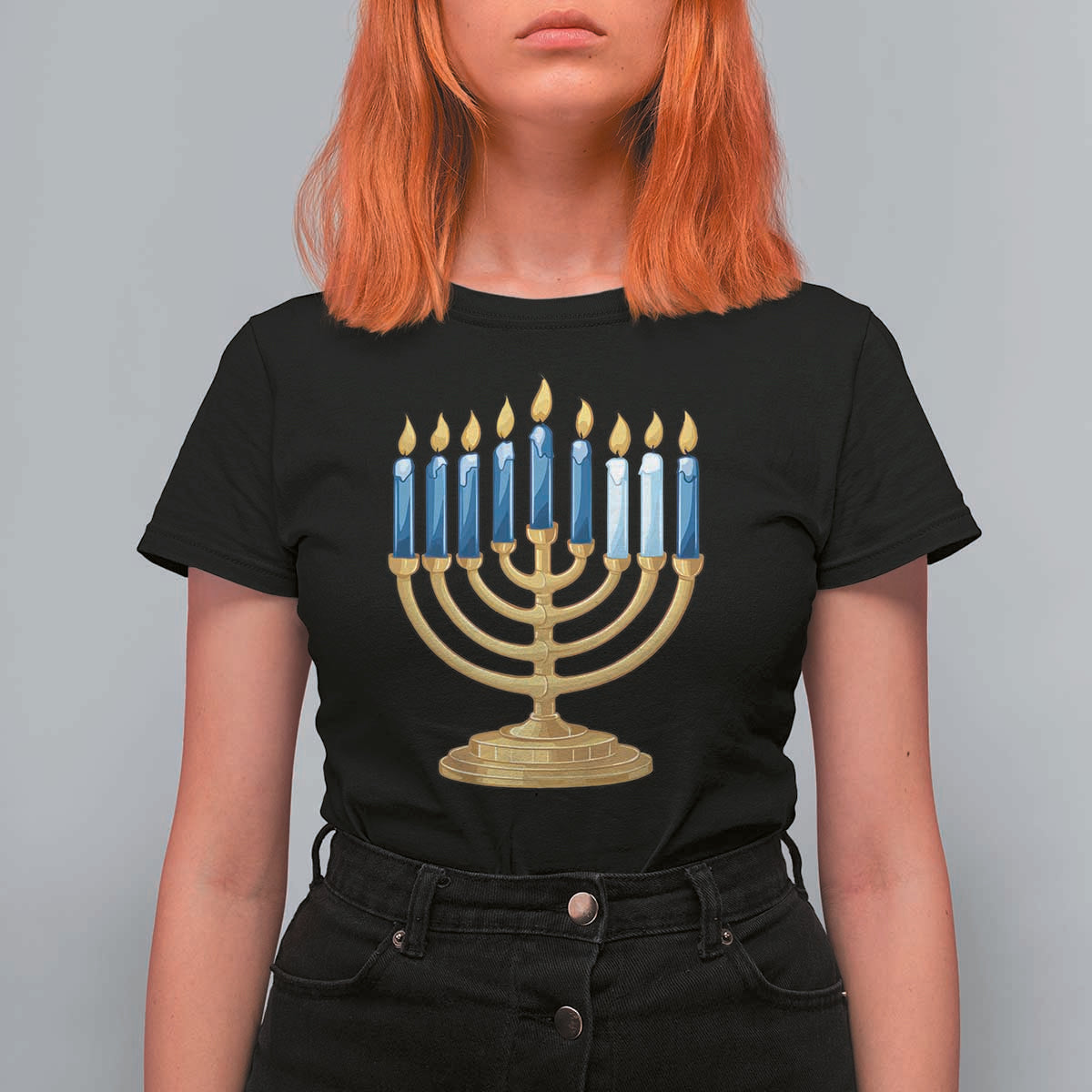 Funny 67 Hanukkah T Shirt For Women Chanukah Menorah Sixth Seventh Night - Wonder Print Shop