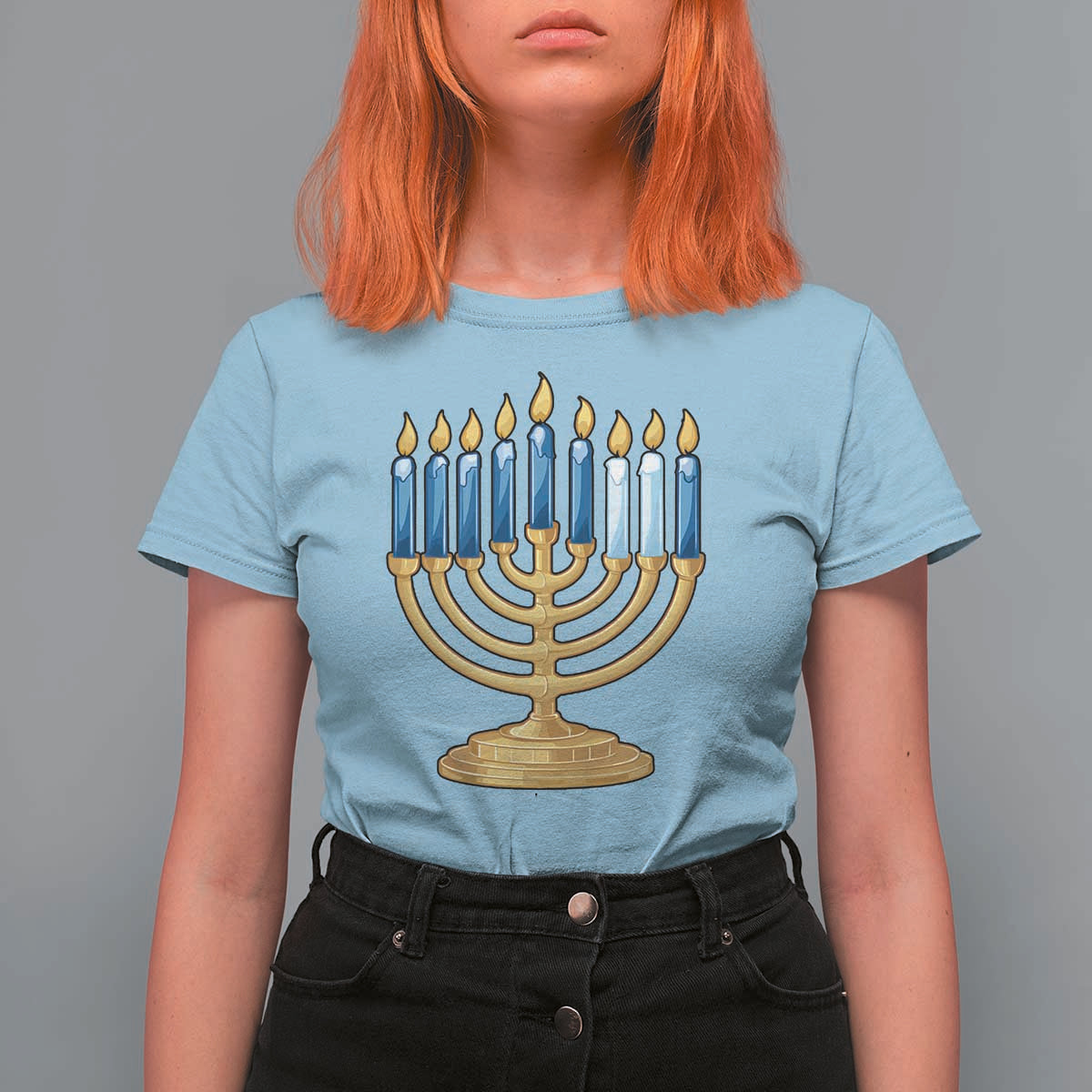 Funny 67 Hanukkah T Shirt For Women Chanukah Menorah Sixth Seventh Night - Wonder Print Shop