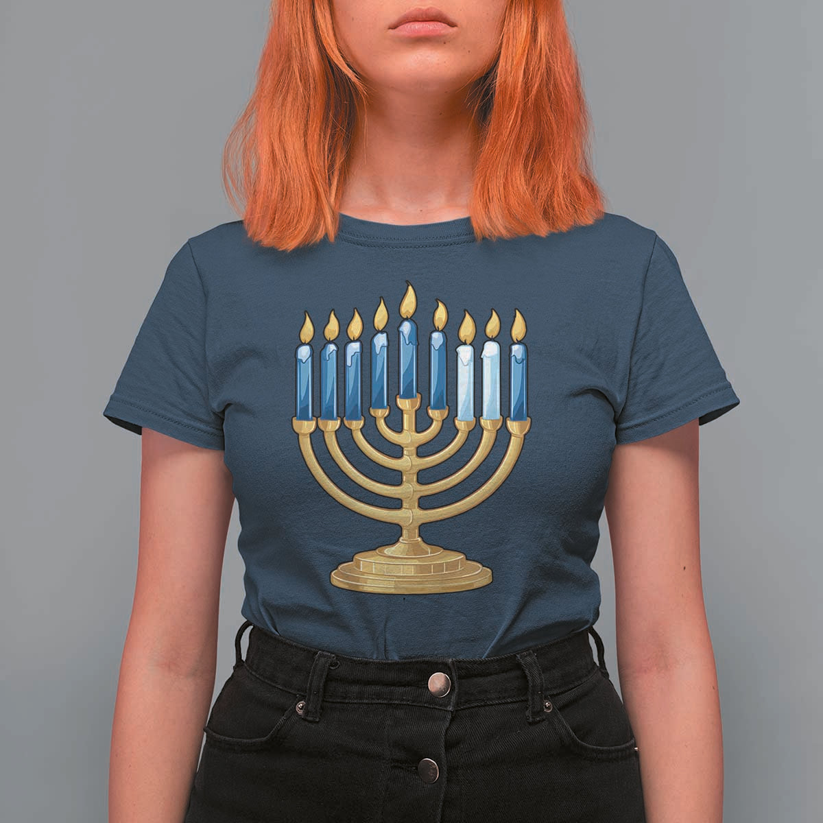 Funny 67 Hanukkah T Shirt For Women Chanukah Menorah Sixth Seventh Night - Wonder Print Shop