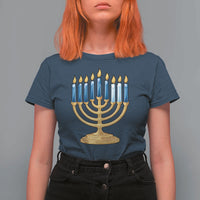 Funny 67 Hanukkah T Shirt For Women Chanukah Menorah Sixth Seventh Night - Wonder Print Shop