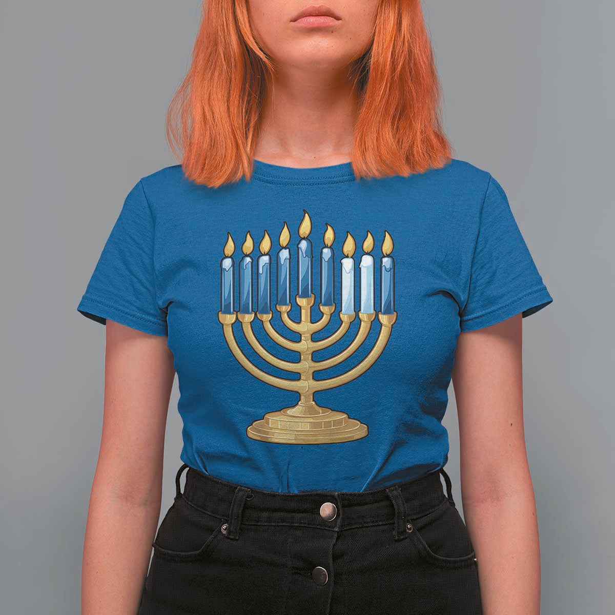 Funny 67 Hanukkah T Shirt For Women Chanukah Menorah Sixth Seventh Night - Wonder Print Shop