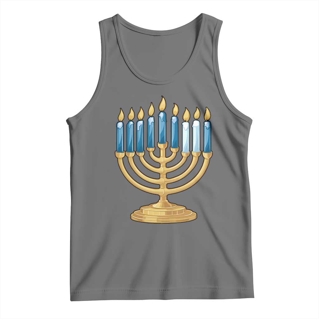 Funny 67 Hanukkah Tank Top Chanukah Menorah Sixth Seventh Night - Wonder Print Shop