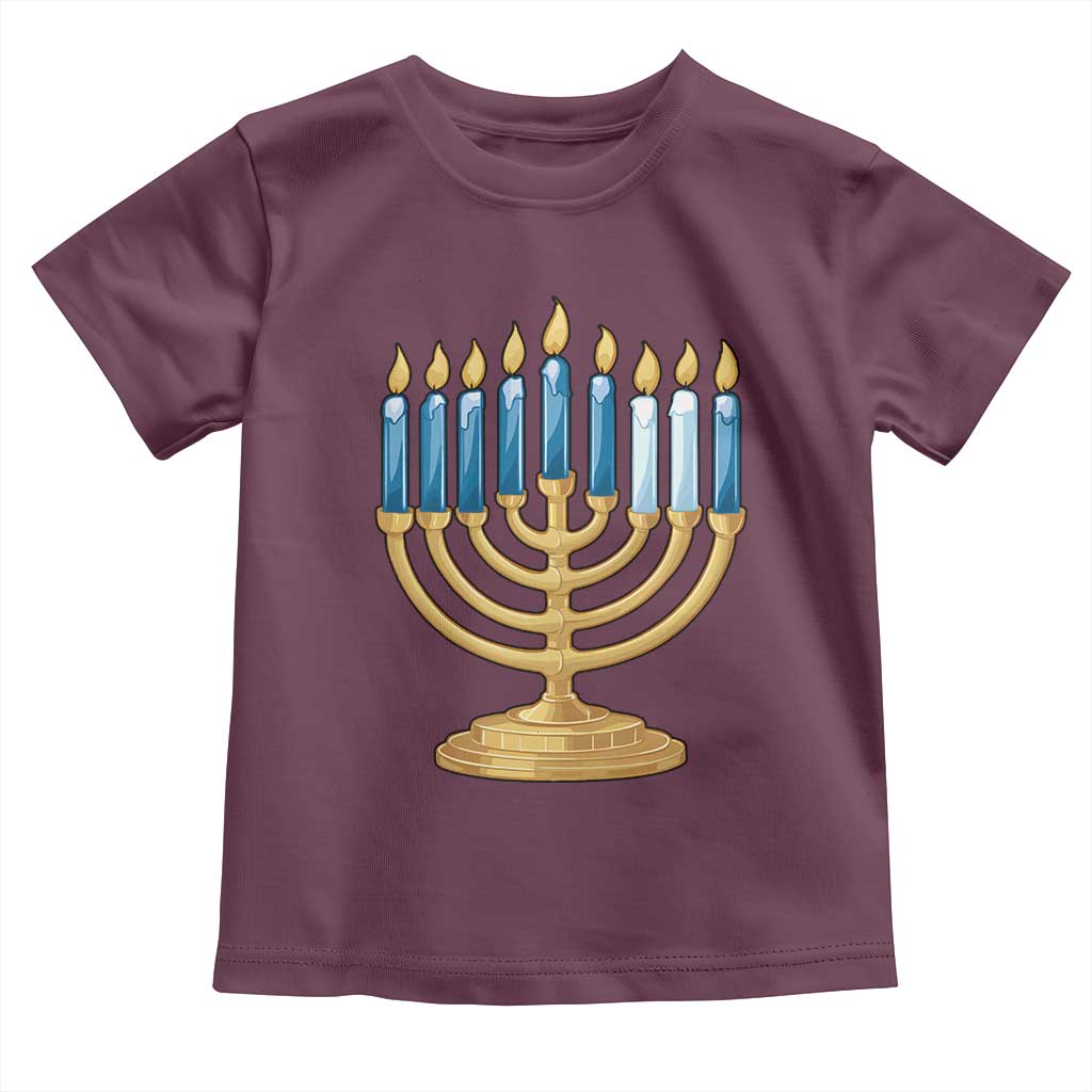 Funny 67 Hanukkah Toddler T Shirt Chanukah Menorah Sixth Seventh Night - Wonder Print Shop