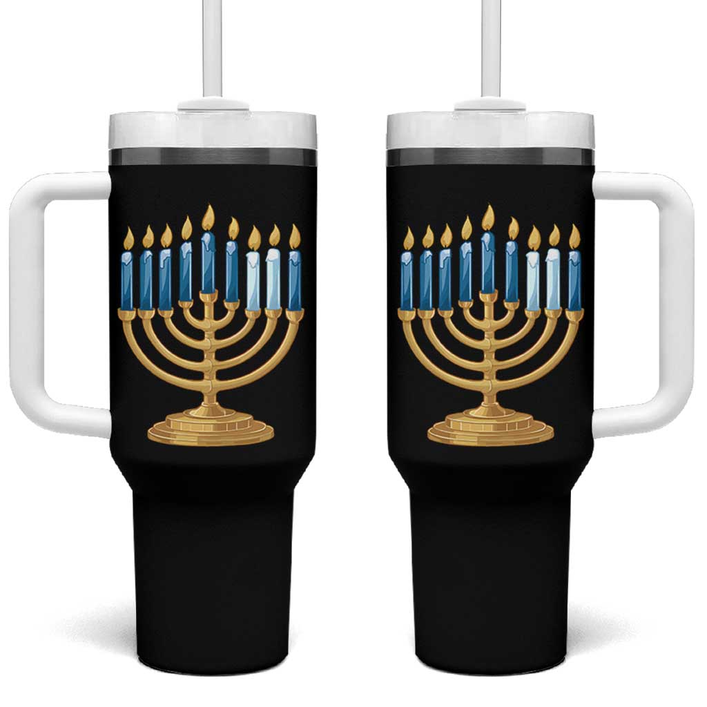 Funny 67 Hanukkah Tumbler With Handle Chanukah Menorah Sixth Seventh Night - Wonder Print Shop