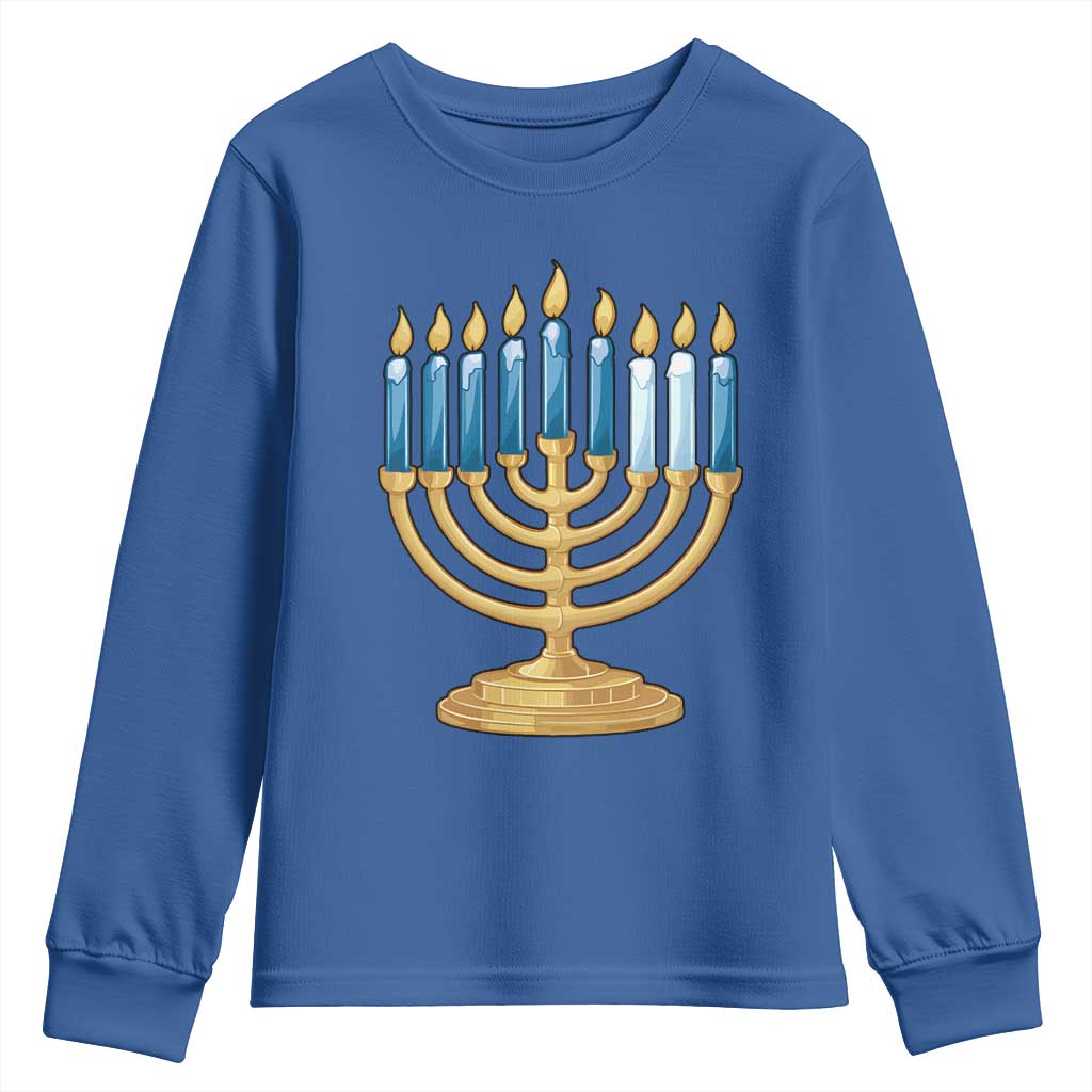 Funny 67 Hanukkah Youth Sweatshirt Chanukah Menorah Sixth Seventh Night - Wonder Print Shop
