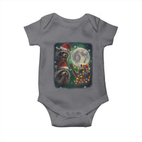 Funny Christmas Three Raccoons 67 Baby Onesie Trash Panda Moon Howling Six Seven Meme - Wonder Print Shop