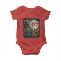 Funny Christmas Three Raccoons 67 Baby Onesie Trash Panda Moon Howling Six Seven Meme - Wonder Print Shop