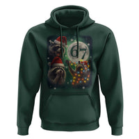 Funny Christmas Three Raccoons 67 Hoodie Trash Panda Moon Howling Six Seven Meme - Wonder Print Shop