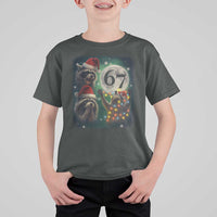Funny Christmas Three Raccoons 67 T Shirt For Kid Trash Panda Moon Howling Six Seven Meme - Wonder Print Shop