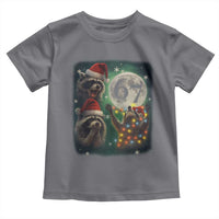 Funny Christmas Three Raccoons 67 Toddler T Shirt Trash Panda Moon Howling Six Seven Meme - Wonder Print Shop