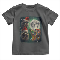 Funny Christmas Three Raccoons 67 Toddler T Shirt Trash Panda Moon Howling Six Seven Meme - Wonder Print Shop
